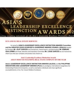 Asia's Most Outstanding Real Estate Company of the Year